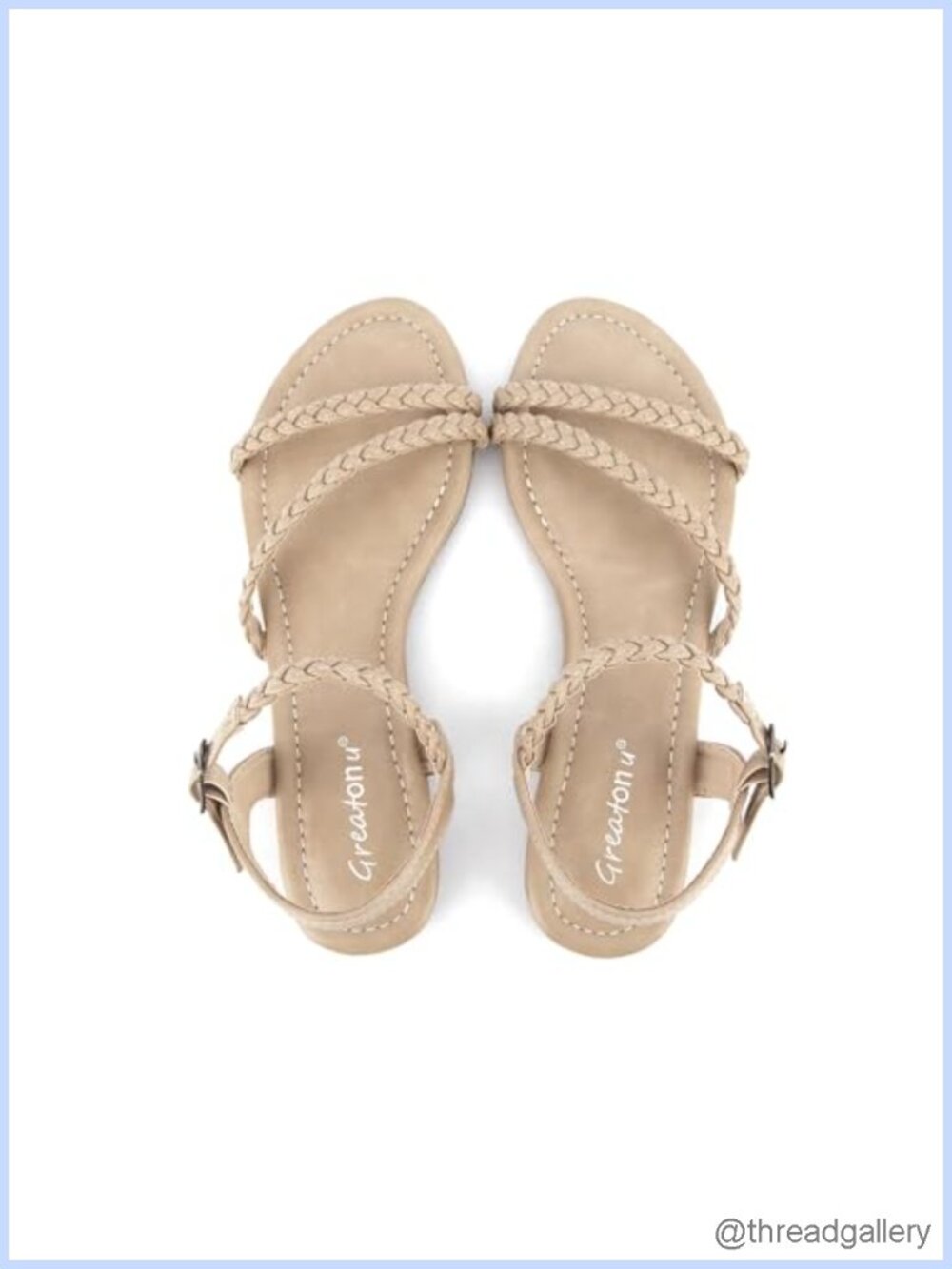 Women's Flat Sandals Slip On Gladiator Open Toe Braided Slingback